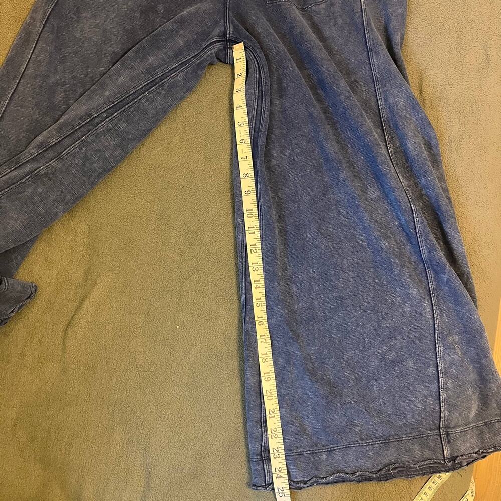 Daily Practice Anthropologie Palmra Jumpsuit Sz Medium Blue Wide Leg Boho Indie - Picture 11 of 12